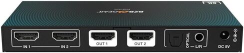 محول مصفوفة 2x2 8K UHD HDMI 2.1 مع تقليل الحجم التلقائي/إزالة تضمين الصوت (دعم 8K60/4K120 وVRR/FVA/ALLM) in Kuwait