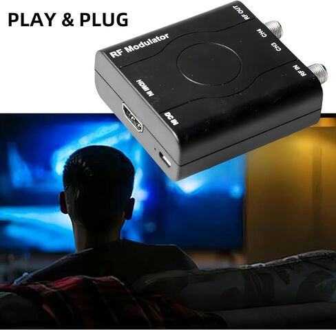 HDMI إلى RF Modulator، VHF RF Modulator HDMI Coaxial Converter، HDM61 HDMI RF Modulator Modulator، يدعم إخراج تنسيق NTSC للتلفزيون، التحكم PLL 1080P، لوحدة تحكم ألعاب التلفزيون المنزلية in Kuwait