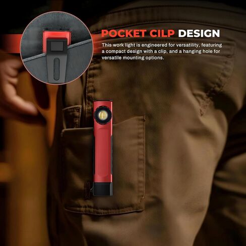 Anhay Rechargeable Flashlights 1500 Lumens EDC Flat Flashlight with 8 Modes, Pocket Flashights Waterproof, Magnetic Small Flashlights Powerful for Checking, Working, Camping, USB-C Charging in Kuwait