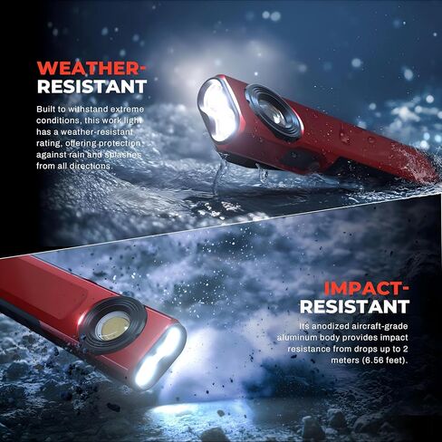 Anhay Rechargeable Flashlights 1500 Lumens EDC Flat Flashlight with 8 Modes, Pocket Flashights Waterproof, Magnetic Small Flashlights Powerful for Checking, Working, Camping, USB-C Charging in Kuwait