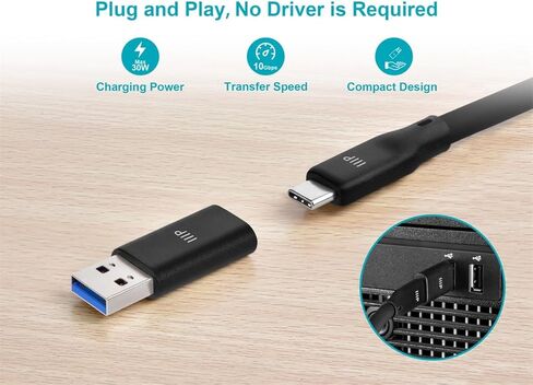 Monoprice USB-C Female to USB-A Male, 3.2 Gen 2 Adapter, 10Gbps, Compatible for Samsung, Apple Watch Ultra, AirPods, iPhone Pro Max, iPhone Plus, iPad 9/10/ Air 5/Mini 6 in Kuwait