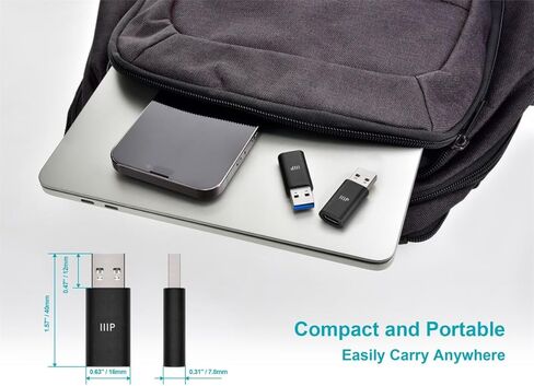 Monoprice USB-C Female to USB-A Male, 3.2 Gen 2 Adapter, 10Gbps, Compatible for Samsung, Apple Watch Ultra, AirPods, iPhone Pro Max, iPhone Plus, iPad 9/10/ Air 5/Mini 6 in Kuwait