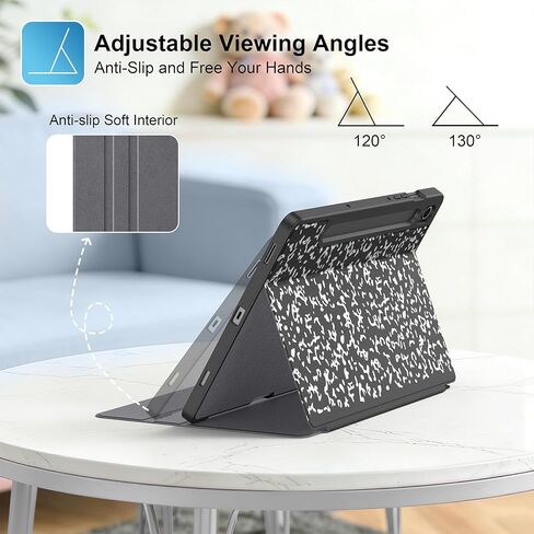 جراب Supveco لهاتف Samsung Galaxy Tab S10 Fe / S10 Lite / S9 FE مقاس 10.9 بوصة مع حامل قلم S، غطاء واقٍ ناعم ممتاز من مادة TPU مع رؤية متعددة الزوايا والاستيقاظ/النوم التلقائي، دفتر الملاحظات in Kuwait