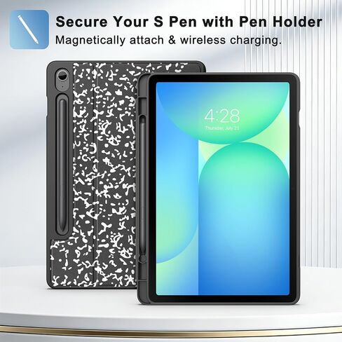 جراب Supveco لهاتف Samsung Galaxy Tab S10 Fe / S10 Lite / S9 FE مقاس 10.9 بوصة مع حامل قلم S، غطاء واقٍ ناعم ممتاز من مادة TPU مع رؤية متعددة الزوايا والاستيقاظ/النوم التلقائي، دفتر الملاحظات in Kuwait