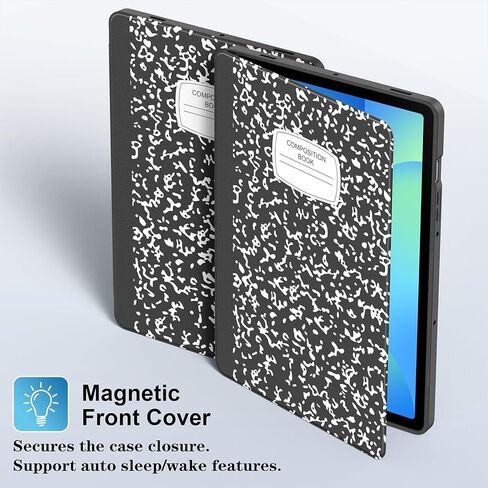 جراب Supveco لهاتف Samsung Galaxy Tab S10 Fe / S10 Lite / S9 FE مقاس 10.9 بوصة مع حامل قلم S، غطاء واقٍ ناعم ممتاز من مادة TPU مع رؤية متعددة الزوايا والاستيقاظ/النوم التلقائي، دفتر الملاحظات in Kuwait
