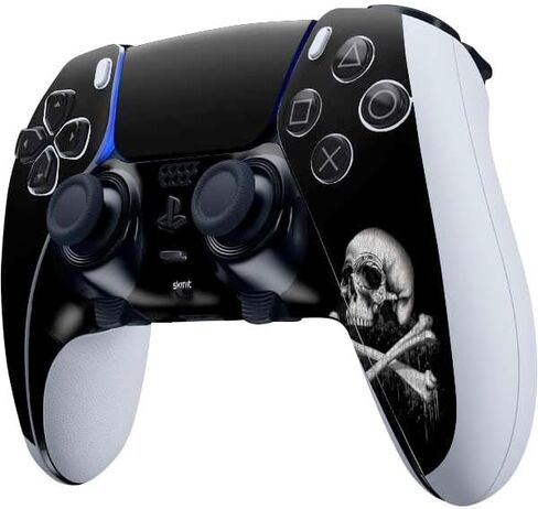 غلاف Skinit المخصص للألعاب متوافق مع وحدة تحكم PS5 DualSense Edge Pro - تصميم Alchemy Carta Blackbloods Bones المرخص رسميًا in Kuwait