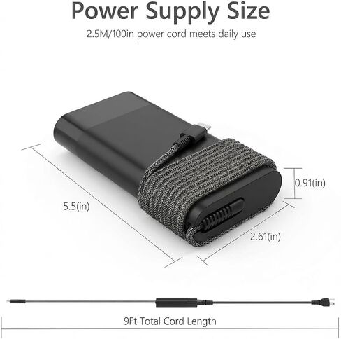 100W 110W USB C Laptop Charger Compatible with HP ZBook Firefly 14 16 G9 G10 G11 EliteBook 865 G9 860 G10 16 inch Dragonfly G3 13.5 Spectre Fold 17 x360 16-aa0047nr, Pavilion Plus 14 14-ew1010nr in Kuwait