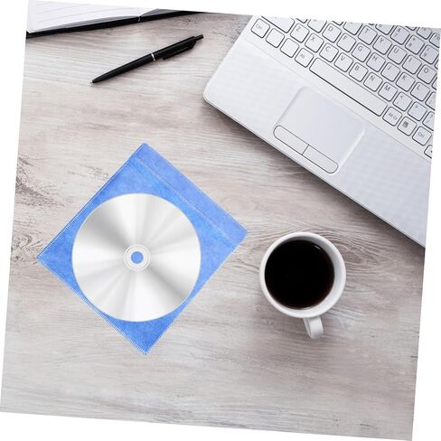 200pcs 12cm Plastic CD DVD Sleeves Storage Bags for Car Media Organizer Protective Holder for Disc Storage Random Color in Kuwait