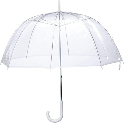 Women's Clear Bubble Umbrella – Transparent Dome Coverage – Auto Open Cherry Blossom Flowers Transparent Rain Girls Dome Umbrellas– Ideal for Weddings, Proms or Everyday Protection in Saudi Arabia