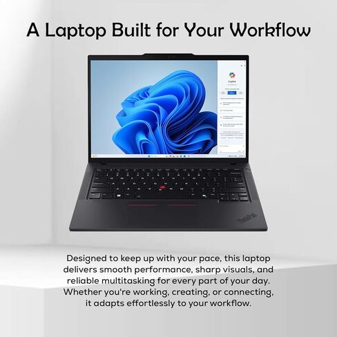 Lenovo ThinkPad T14 Gen 6 Business Laptop 14.0" FHD+ (Intel 12-core Ultra 5-225U (Beats Ultra 7 155U)، 16 جيجابايت DDR5، 256 جيجابايت SSD، إضاءة خلفية، بصمة الإصبع، كاميرا ويب 5 ميجابكسل، 2 X Thunderbolt 4، Copilot، Win 11 Home in Kuwait