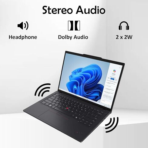 Lenovo ThinkPad T14 Gen 6 Business Laptop 14.0" FHD+ (Intel 12-core Ultra 5-225U (Beats Ultra 7 155U)، 16 جيجابايت DDR5، 256 جيجابايت SSD، إضاءة خلفية، بصمة الإصبع، كاميرا ويب 5 ميجابكسل، 2 X Thunderbolt 4، Copilot، Win 11 Home in Kuwait