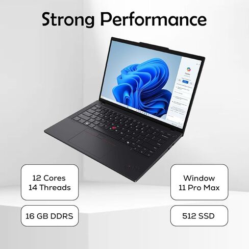 Lenovo ThinkPad T14 Gen 6 Business Laptop 14.0" FHD+ (Intel 12-core Ultra 5-225U (Beats Ultra 7 155U)، 16 جيجابايت DDR5، 256 جيجابايت SSD، إضاءة خلفية، بصمة الإصبع، كاميرا ويب 5 ميجابكسل، 2 X Thunderbolt 4، Copilot، Win 11 Home in Kuwait