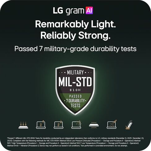 كمبيوتر محمول LG gram 14 بوصة رفيع وخفيف الوزن ومزدوج AI، نظام التشغيل Windows 11 Home، Copilot+ PC، مدعوم بمعالج AMD Ryzen AI 5 435، ذاكرة وصول عشوائي 32 جيجابايت، 1 تيرابايت SSD - أسود سبج in Kuwait