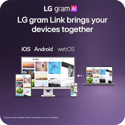 كمبيوتر محمول LG gram 14 بوصة رفيع وخفيف الوزن ومزدوج AI، نظام التشغيل Windows 11 Home، Copilot+ PC، مدعوم بمعالج AMD Ryzen AI 5 435، ذاكرة وصول عشوائي 32 جيجابايت، 1 تيرابايت SSD - أسود سبج in Kuwait