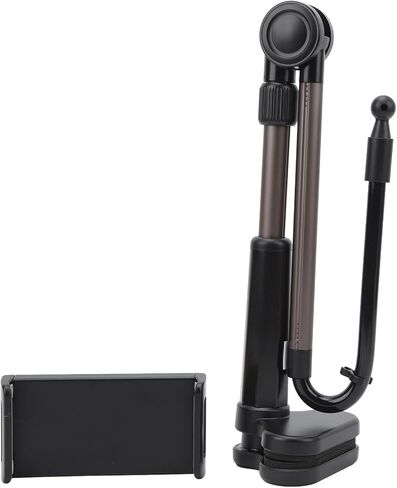 Tablet & Phone Clamp Holder with 360° Rotation, Sturdy Gooseneck Arm & Wide Compatibility for Desk Mount up to 11" Devices, Adjustable Aluminum Alloy Bracket in Kuwait