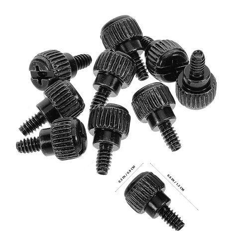 DECHOUS 10pcs PC Thumb Screws Hand Tightening Computer Case Screws Kit Black Zinc Alloy DIY Electronic Repair Laptop Side Panel Lock Set in Kuwait