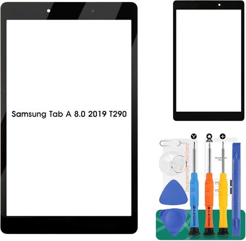 لهاتف Samsung Galaxy Tab A 8.0 2019 SM-T290 استبدال الزجاج الأمامي الزجاجي الخارجي باللون الأسود in Kuwait