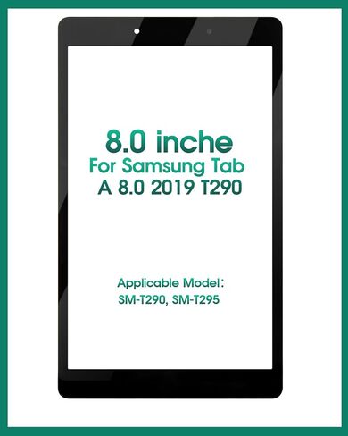 لهاتف Samsung Galaxy Tab A 8.0 2019 SM-T290 استبدال الزجاج الأمامي الزجاجي الخارجي باللون الأسود in Kuwait