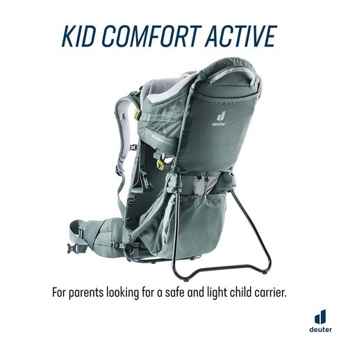 حقيبة ظهر Deuter Kid Comfort Child Carrier للمشي لمسافات طويلة I Active Standard Fit & Active SL تناسب المرأة - أزرق مخضر in Kuwait