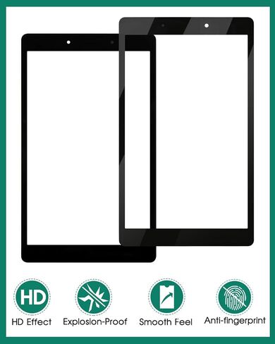 لهاتف Samsung Galaxy Tab A 8.0 2019 SM-T290 استبدال الزجاج الأمامي الزجاجي الخارجي باللون الأسود in Kuwait