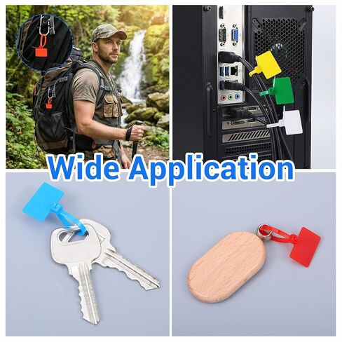 600pcs 6-Inch Nylon Zip Tie Tags with Labels, Self-Locking Waterproof Cable Ties for Organization, Wire Markers for Indoor & Outdoor Use (White, Yellow, Black, Green, Red, Blue) in Kuwait
