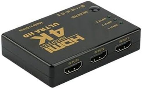 محول HDMI 4K 3 في 1 مع كابل 2.6FT، محور HDMI 3 منافذ يدعم 4K@60 هرتز 3D 1080P HDCP2.2 لأجهزة PS5 Xbox PC in Kuwait