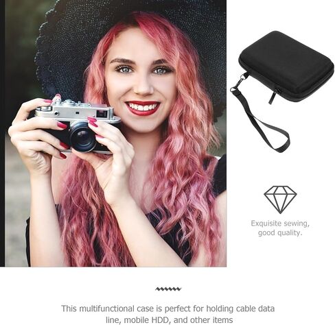 Zerodeko Portable Mobile HDD Storage Bag with USB Cable Organizer and Power Bank Holder, Hard Shell Zipper Case for Travel and Electronics Accessories in Kuwait