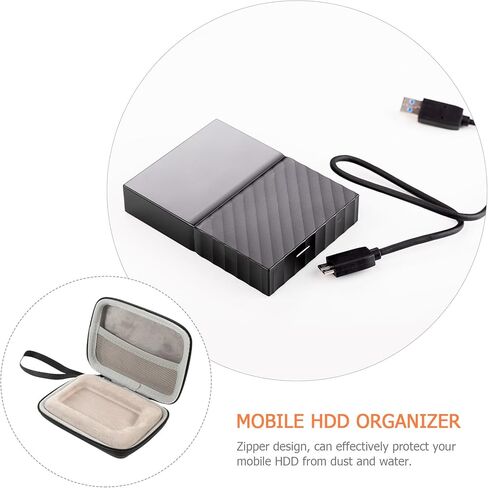 حقيبة حمل SSD من NUOBESTY وحقيبة تخزين كابل USB لمحركات الأقراص الصلبة الخارجية المحمولة، حقيبة تنظيم القرص الصلب المقاومة للصدمات للسفر وملحقات الإلكترونيات in Kuwait