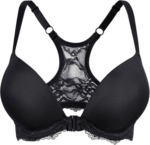 Upushall Women's Push Up Bra Racerback Front Closure Bras Padded Underwire Add 2 Cups in Saudi Arabia