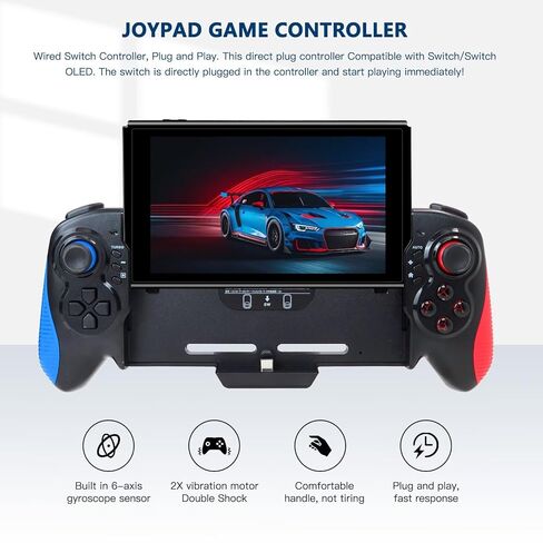 RGNEIN Upgraded Gamepad Dual Vibration Handheld Controller Repl. For Nintendo Switch Joy-Con Game Grip in Kuwait