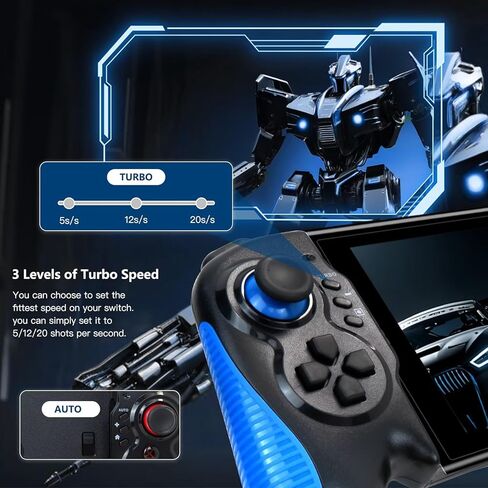 RGNEIN Upgraded Gamepad Dual Vibration Handheld Controller Repl. For Nintendo Switch Joy-Con Game Grip in Kuwait