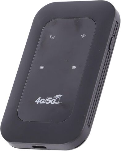 4G LTE Mobile WiFi Hotspot Portable Router with SIM Card Slot, 10 User Support, Easy to Use for Linux, Black in Kuwait