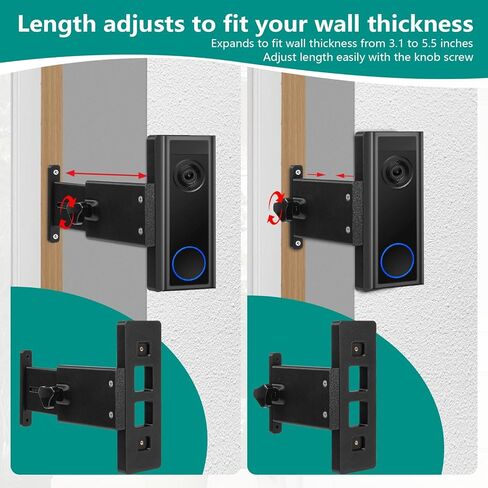 Doorbell Extender Mount Compatible with eufy Doorbell Camera E340, C31 & C30 - Brick Wall Extension for Wider View and Optimal Angle in Kuwait