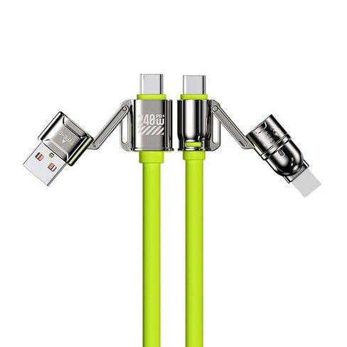 4 in 1 Charging Cable 240W Fast Charging, USB C Cable 4-in-1 USB Multi Commute Office Home Use for iPhone 17/16/15/14/13 Series/Pad/Android/Tablets and More, 4.9FT, Green in Kuwait