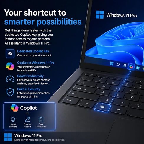 Dell 15 Touchscreen Laptop, Intel Ultra 7 255U (24 TOPS), 15.6" FHD WVA 220 nits, 32 GB DDR5 RAM 1 TB SSD, Intel Graphics, Wi-Fi6, 30 FPS RGB Webcam, Backlit KB, AI Copilot key, Black - Windows 11 Pro in Kuwait