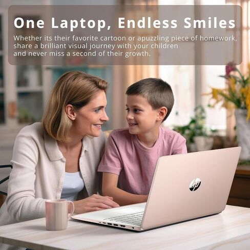 HP 2024 Premium 14 بوصة Micro-Edge كمبيوتر محمول محمول للأعمال الطلابية، Intel Quad-Core N4120، ذاكرة الوصول العشوائي 16 جيجابايت، 384 جيجابايت (128 جيجابايت eMMC + بطاقة 256 جيجابايت)، WiFi، Windows 11S + 1 سنة Office 365، MarxsolAccessory Rose Gold in Kuwait