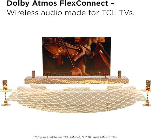 مكبر صوت مسرح منزلي لاسلكي TCL Z100 مع تقنية Dolby Atmos FlexConnect مع بث موسيقى بلوتوث، طاقة خرج 170 وات، معايرة ذكية (متجددة) in Kuwait