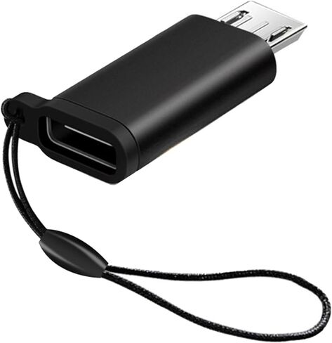 محول USB صغير C إلى Micro USB محمول من النوع C أنثى إلى موصل محول USB صغير ذكر للشحن ومزامنة البيانات جهاز صغير مع كابل، أسود in Kuwait