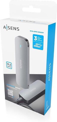 AISENS M.2 (NGFF) ASM2-006GRY SATA to USB3.1 GEN1 Grey External Box in Kuwait