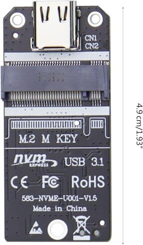 محول M.2 NVMe SSD من النوع C إلى USB 3.1، يدعم 2230 SSD، وسرعة نقل 1000 ميجابايت/ثانية in Kuwait