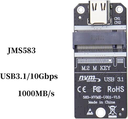 محول M.2 NVMe SSD من النوع C إلى USB 3.1، يدعم 2230 SSD، وسرعة نقل 1000 ميجابايت/ثانية in Kuwait