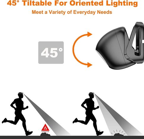 مصباح أمامي SuperFire قابل لإعادة الشحن، 1.76 أونصة مصباح أمامي LED خفيف الوزن للغاية مع ضوء وامض أحمر، شعاع عريض، بدون ارتداد، وقت تشغيل 8 ساعات، IP44 مقاوم للماء للجري الليلي، والمشي لمسافات طويلة، والتخييم in Kuwait