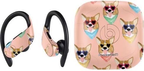 غلاف صوتي من Skinit متوافق مع PowerBeats Pro - تصميم منتفخ وقلوب مكسورة كورجي لوف مرخص رسميًا in Kuwait