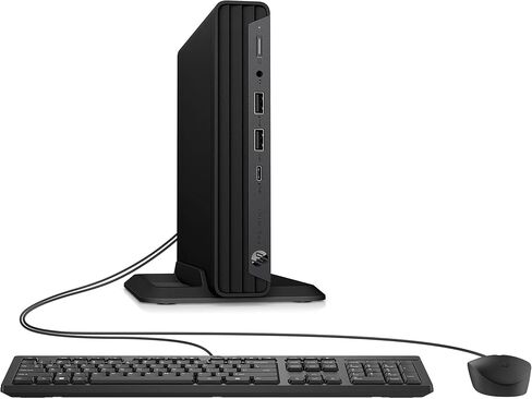 كمبيوتر مكتبي HP Pro Mini 400 G9، معالج Intel Celeron G6900T، ذاكرة DDR5 سعة 16 جيجابايت، محرك أقراص SSD سعة 256 جيجابايت، 3 منافذ شاشة (2X DisplayPort + HDMI)، WiFi 6E، RJ-45، USB-C، لوحة مفاتيح وماوس سلكية، Windows 11 Pro in Kuwait