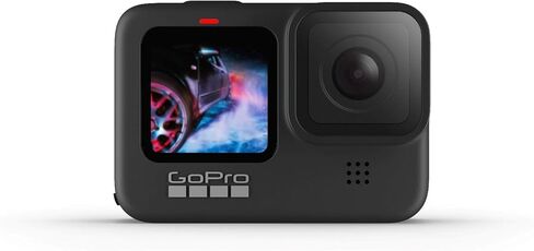 كاميرا GoPro HERO9 Black - مقاومة للماء مع شاشات LCD أمامية وشاشات خلفية تعمل باللمس، فيديو 5K Ultra HD، صور 20 ميجابكسل، بث مباشر 1080 بكسل، كاميرا ويب، التثبيت in Kuwait
