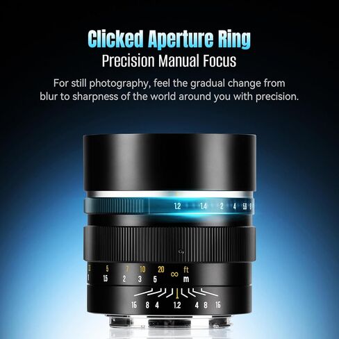 7artisans 50mm F1.2 Large Aperture Manual Focus Prime APC-S Lens for Fuji X Mount,X-H1,X-H2,X-T5,X-T4, X-T3, X-T2,X-T1,X-T50,X-T30,IX-T20,X-T200,X-T100,X-S10,X-S20,X-POR1,X-PRO2,X-Pro3,X-E4 etc in Kuwait
