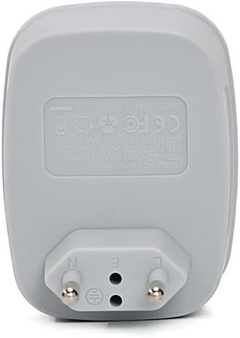 3-in-1 Travel Plug Adapter with Dual USB Ports - US Socket with EU & UK Plug, 100-250V Universal Converter, 2.4A Fast Charging, LED Indicator, Fire-Resistant Design 2.80 X 2.56 X 2.13 in in Kuwait