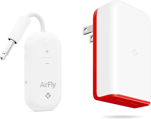 AirFly Pro 2 Bluetooth Adapter + Twelve South PlugBug 50W USB-C Charger – Travel Bundle for Airplane Audio & Fast Charging iPhone, iPad, MacBook & More in Kuwait