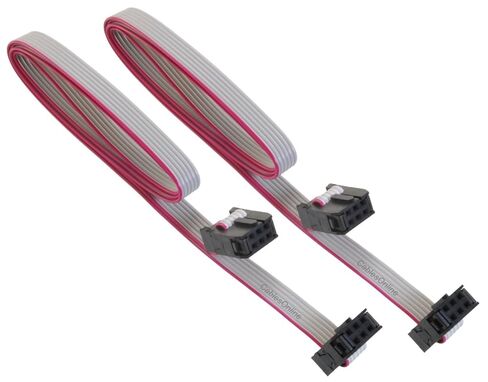 CablesOnline، 2 حزمة 24 بوصة 6 دبابيس (2 × 3) 2.54 مم من أنثى إلى أنثى IDC 6 أسلاك شريطية مسطحة، FR-0624-2 in Kuwait