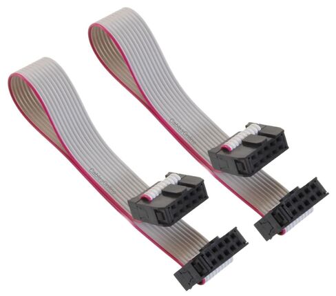 CablesOnline، 2 حزمة 6 بوصات 10 دبابيس (2 × 5) 2.54 مم من أنثى إلى أنثى IDC 10 أسلاك شريطية مسطحة، FR-1006-2 in Kuwait